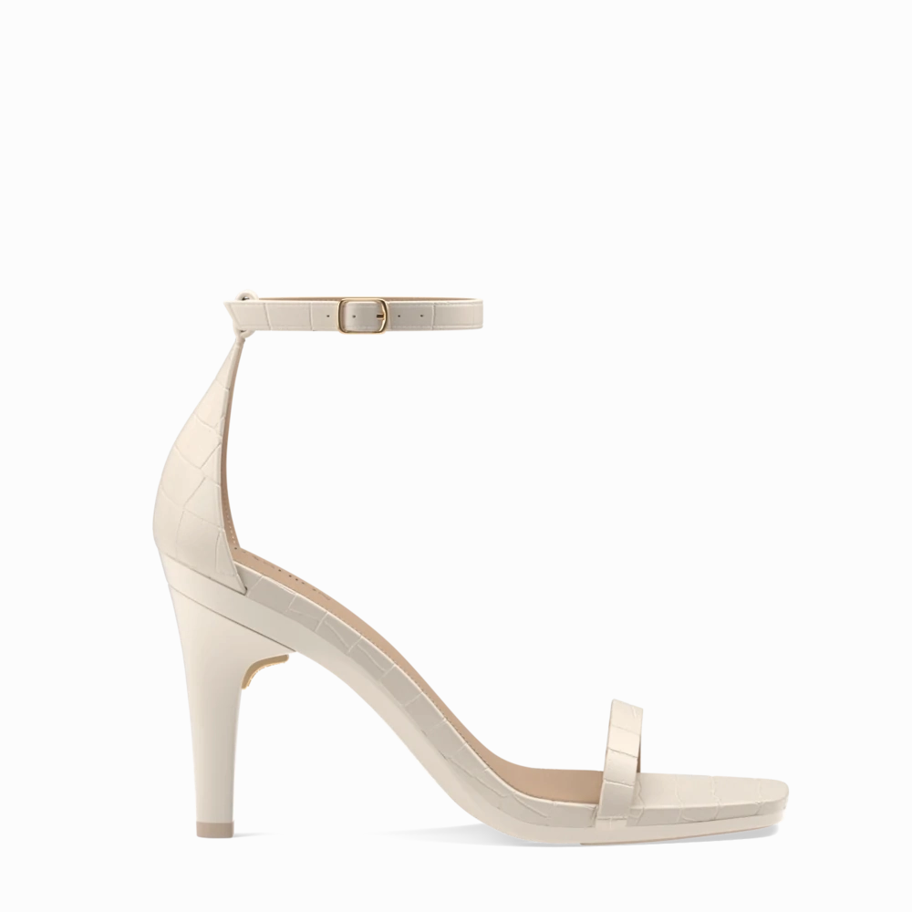 The Gigi - Ivory Crocodile 4 Stiletto