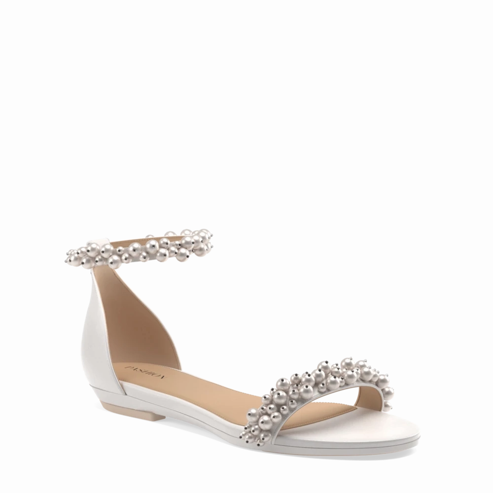 The Pashionista - White Satin Pearl   Stiletto Heel Kit 4 White