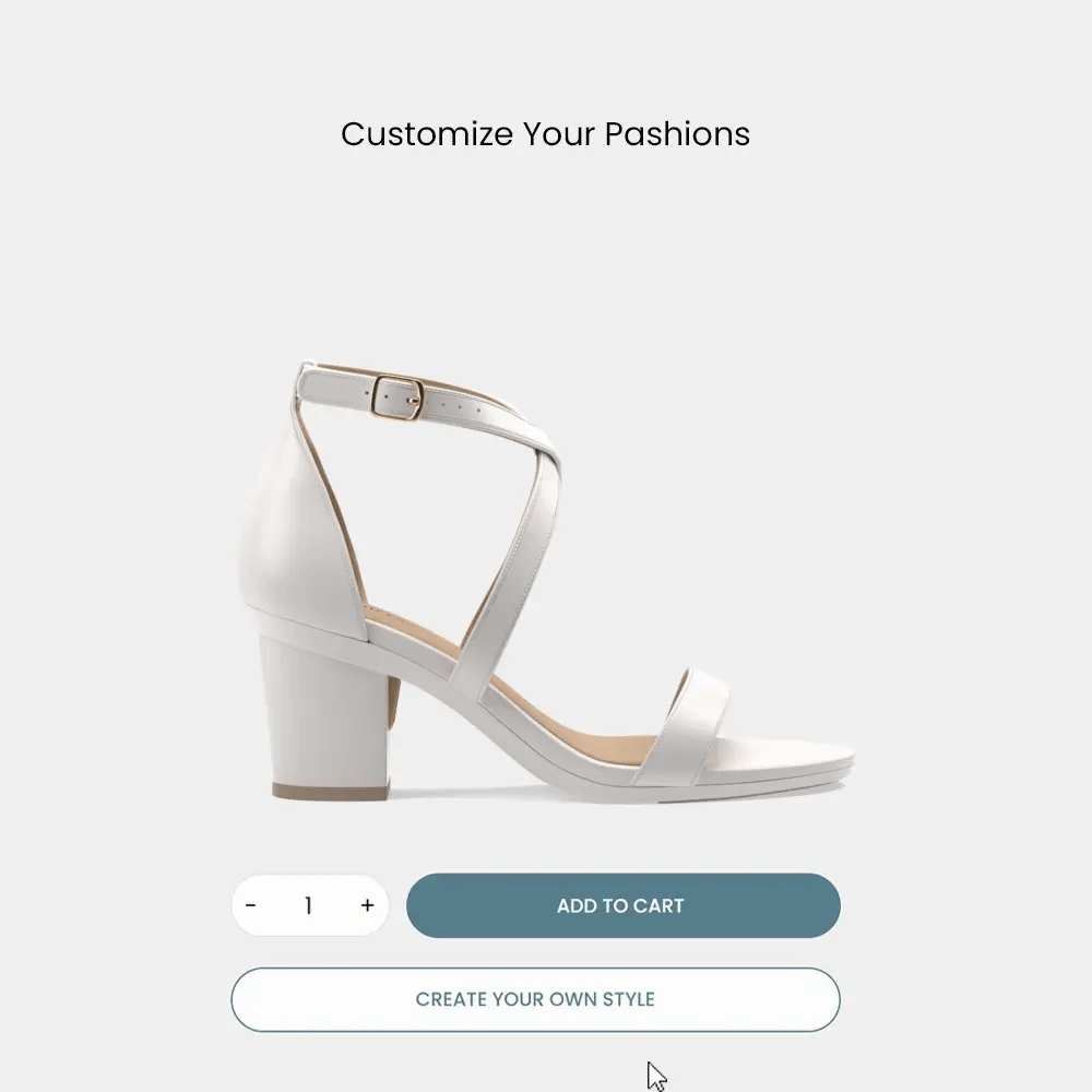 The Sandal - White   Block Heel Kit 3 White