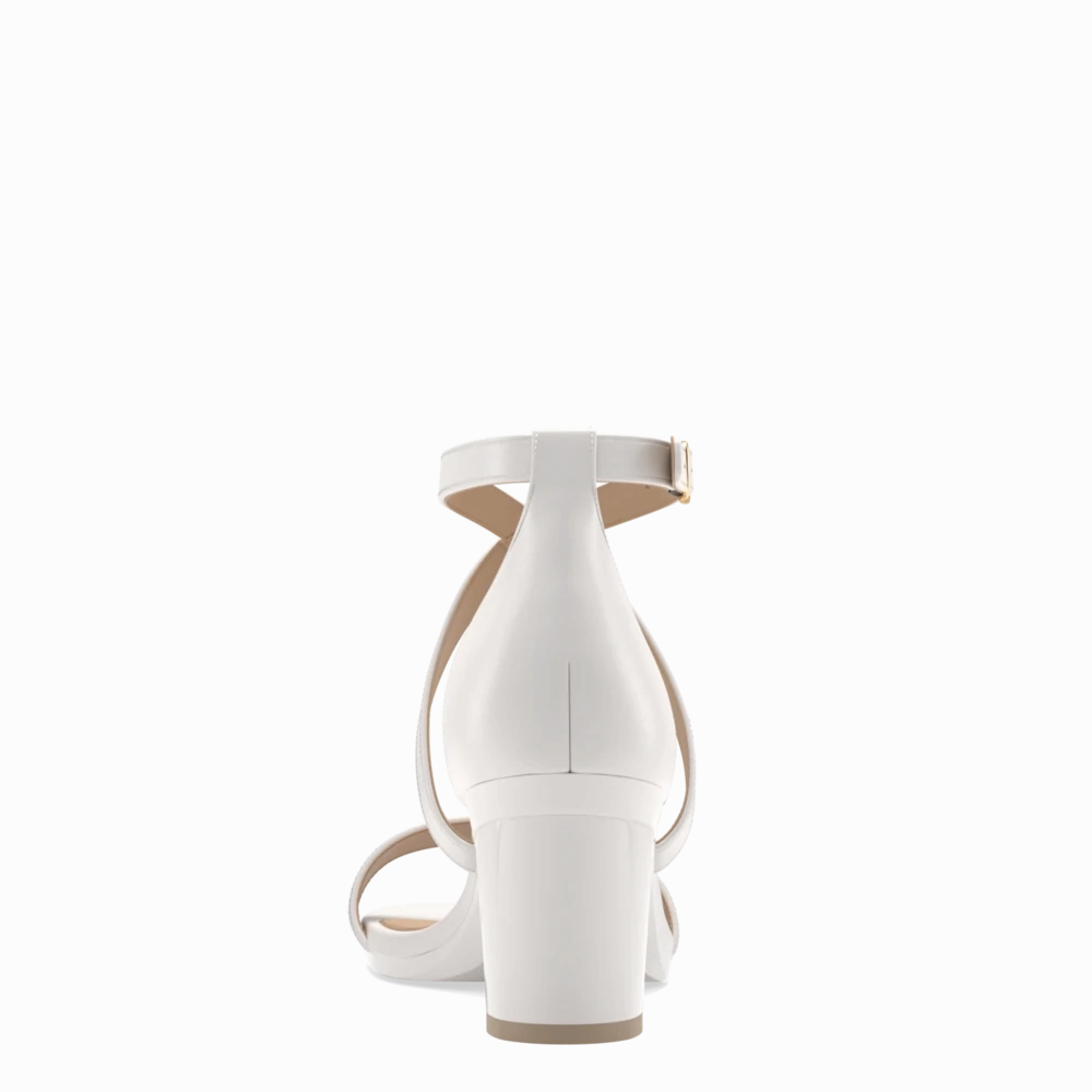 The Sandal - White   Block Heel Kit 3 White