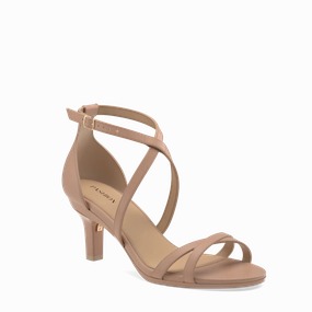 The Sandy - Latte Leather 3 Stiletto