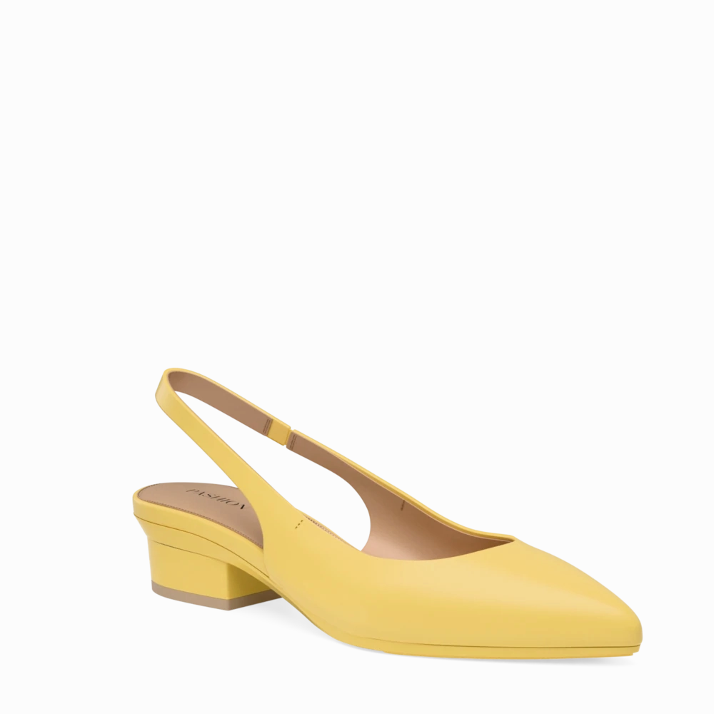 The Slingback - Limoncello Leather 4 Stiletto