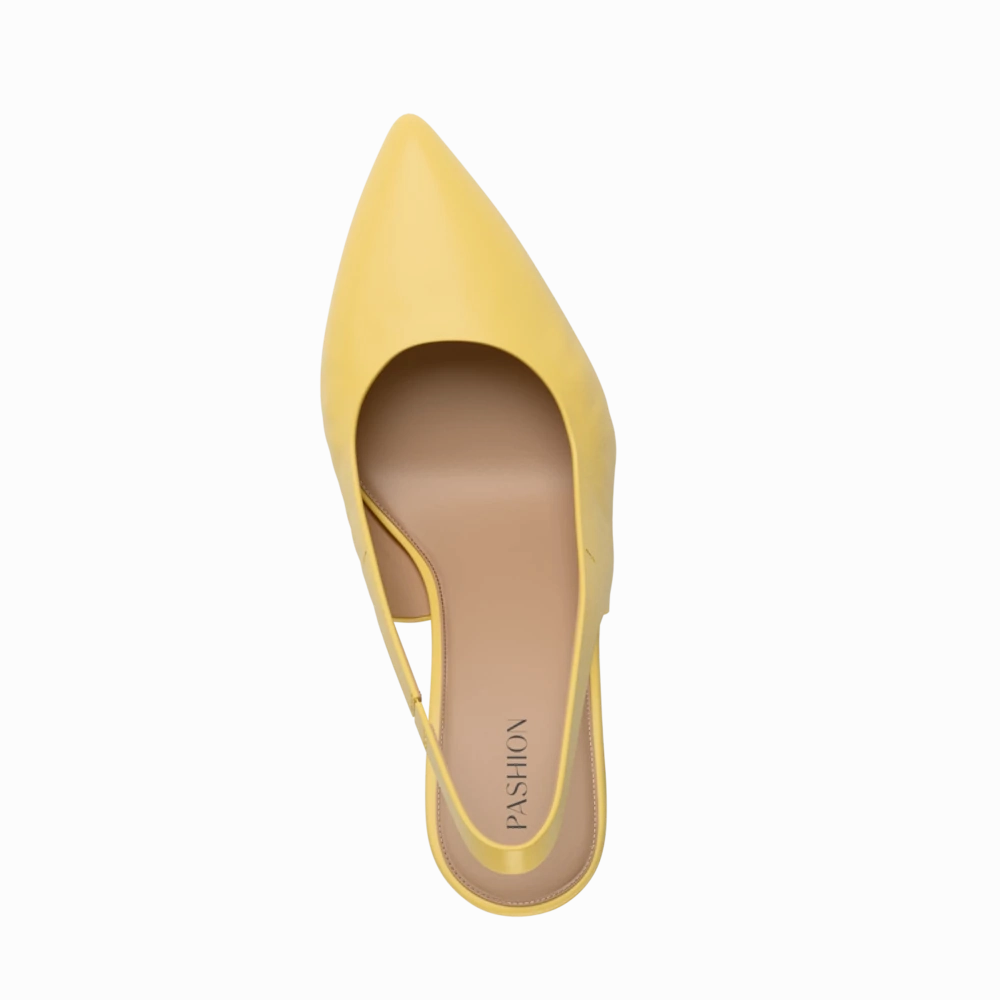 The Slingback - Limoncello Leather 4 Stiletto