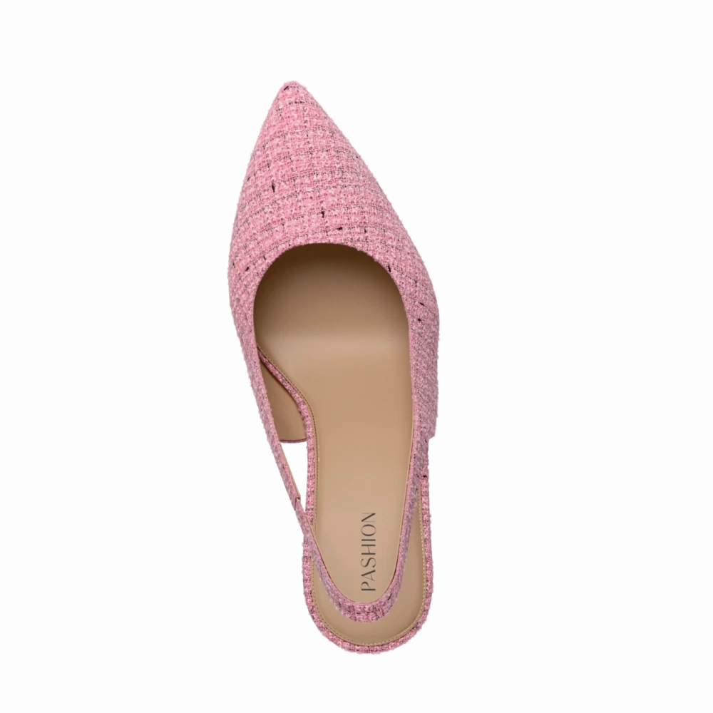 The Slingback - Pink Tweed