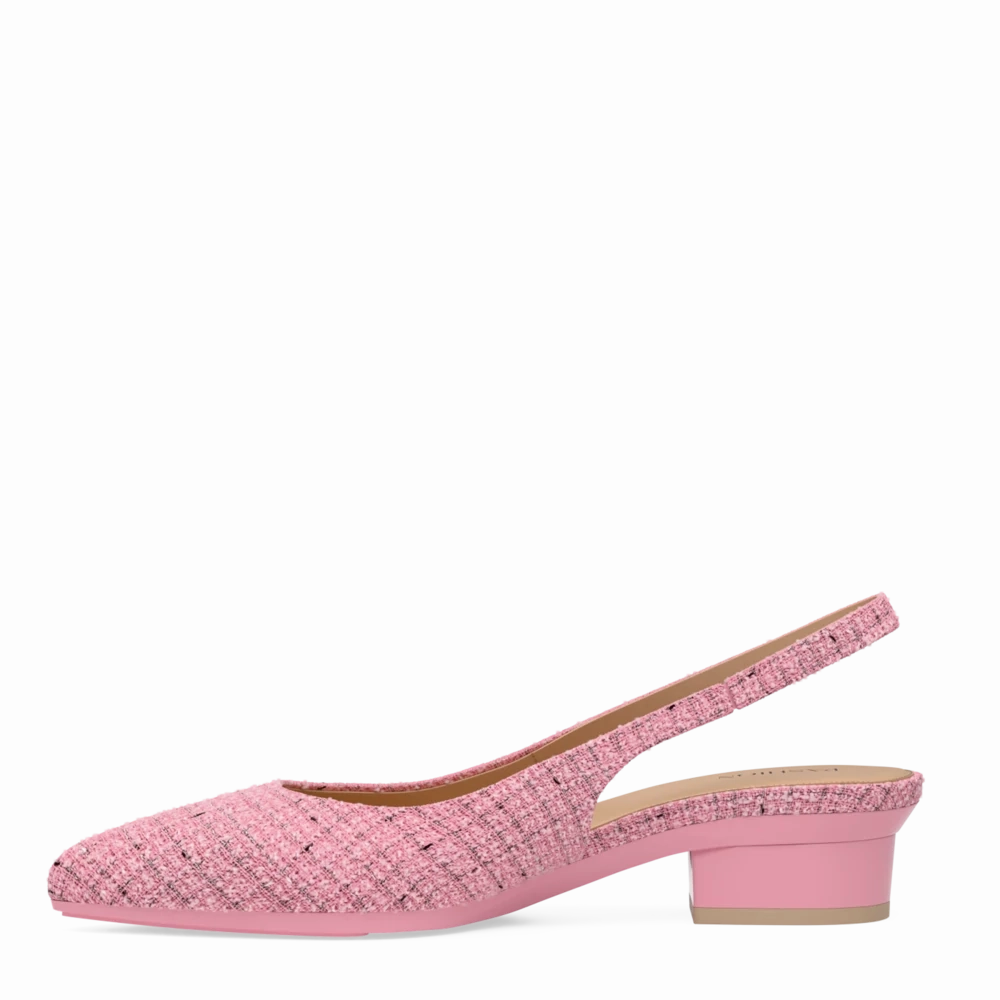 The Slingback - Pink Tweed