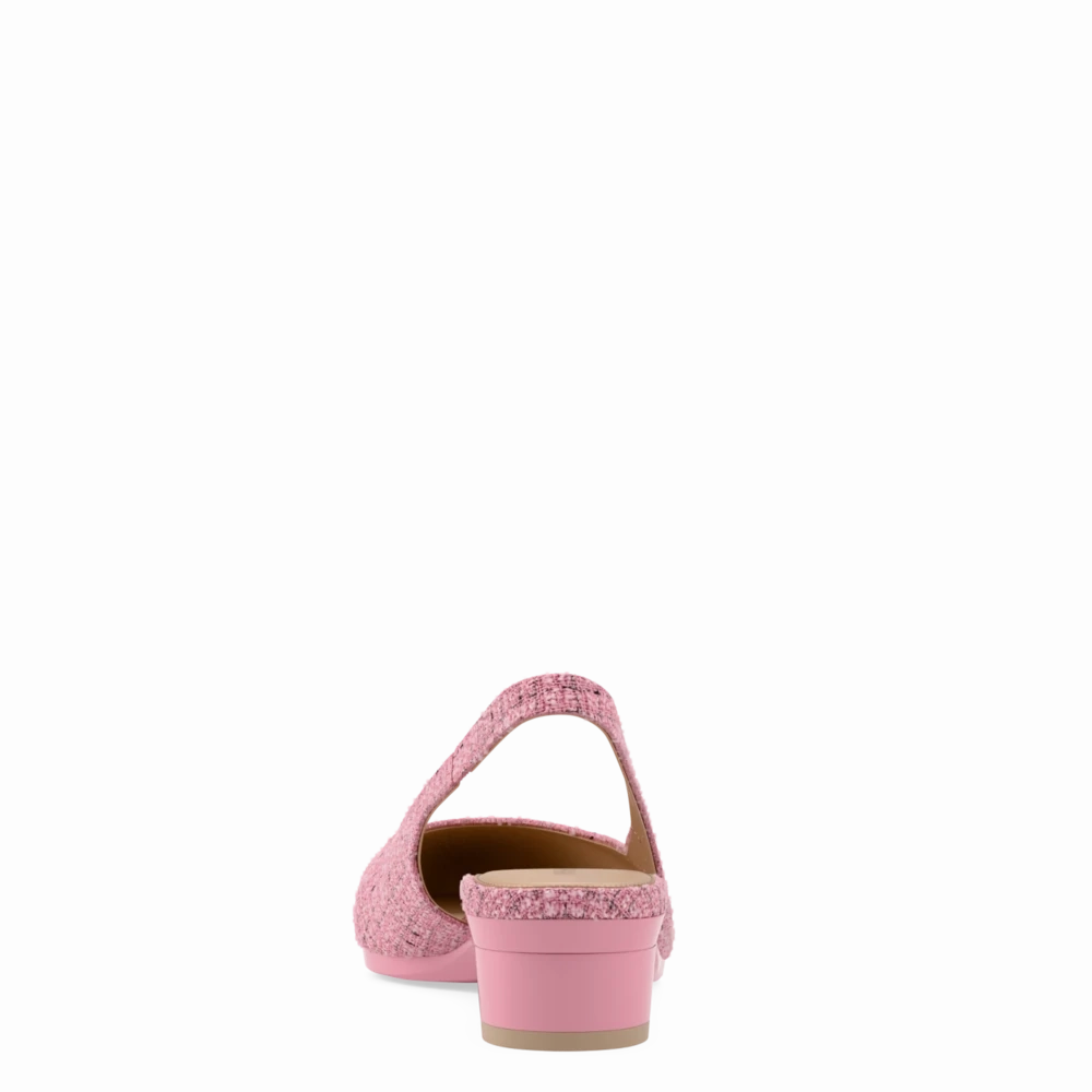 The Slingback - Pink Tweed