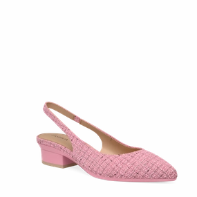 The Slingback - Pink Tweed