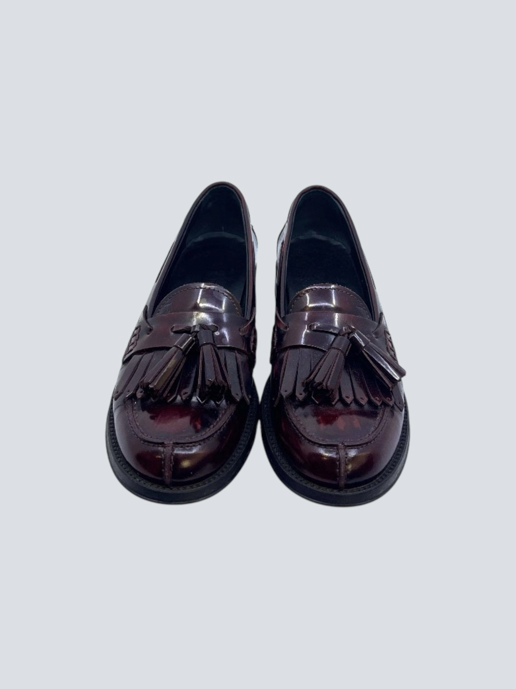 Tod's Burgundy Leather Loafers - - Size EU 35 / UK 2
