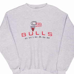VINTAGE NBA CHICAGO BULLS EMBROIDERED SWEATSHIRT 1990S MEDIUM